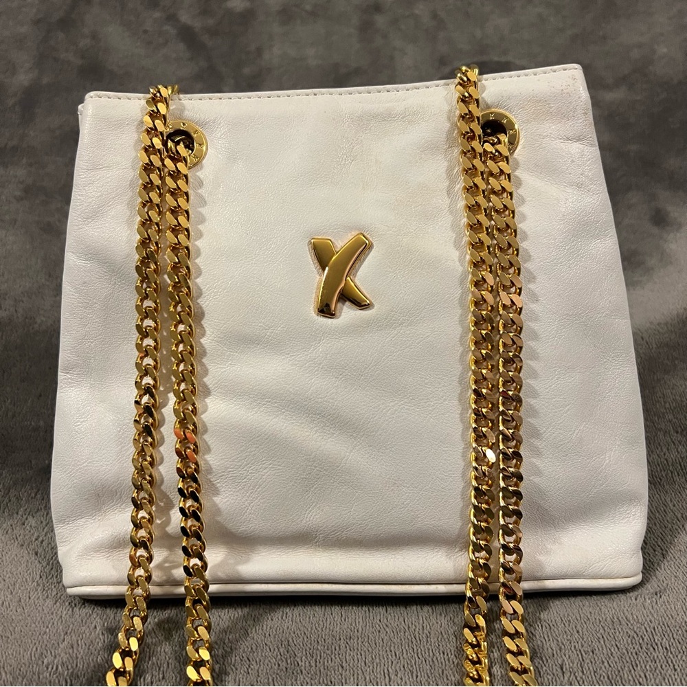 Paloma Picasso White Crossbody Bag w/ Gold Hardware - Picture 2 of 7